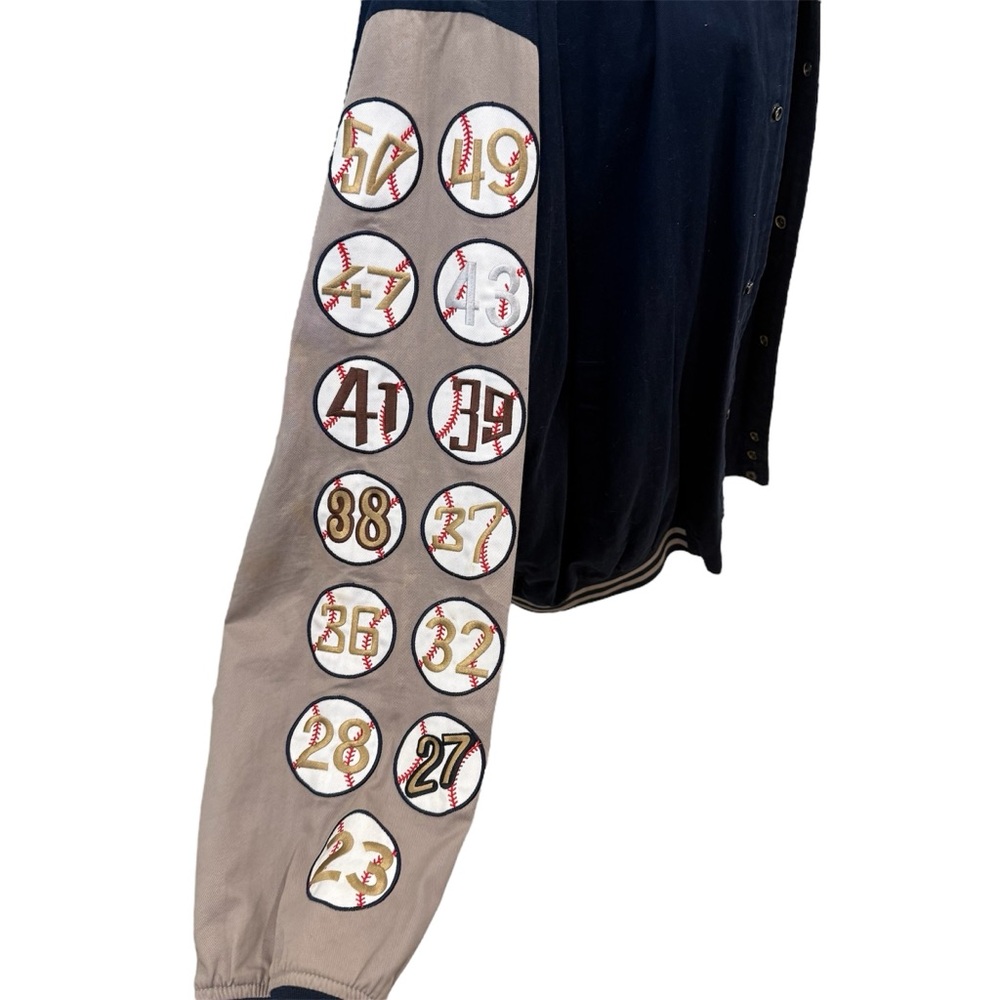 Yankees Navy and Tan Varsity Jacket - Picture 2 of 4